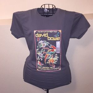 David Bowie Gray Hong Kong Tour Tee
